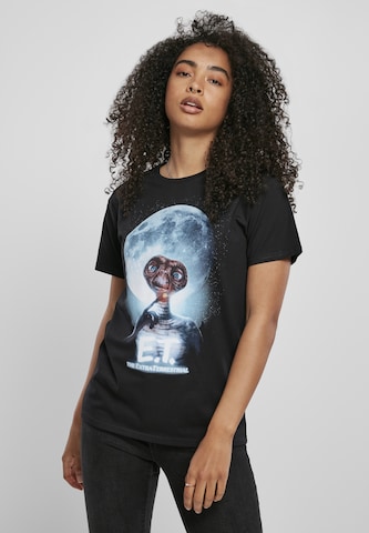 Merchcode Shirt 'E.T. Face' in Zwart: voorkant