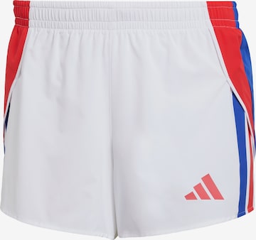 ADIDAS PERFORMANCE Sports trousers 'Adizero Retro' in White: front