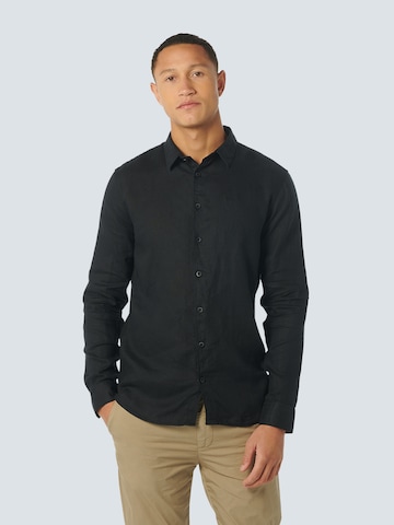 No Excess Regular fit Button Up Shirt in Black: front