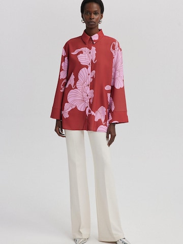 Touché Privé Blouse 'Patterned Satin Shirt' in Pink