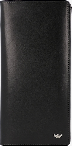 GOLDEN HEAD Wallet in Black: front