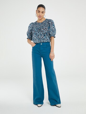 Fabienne Chapot Wide Leg Jeans 'Thea' in Blau