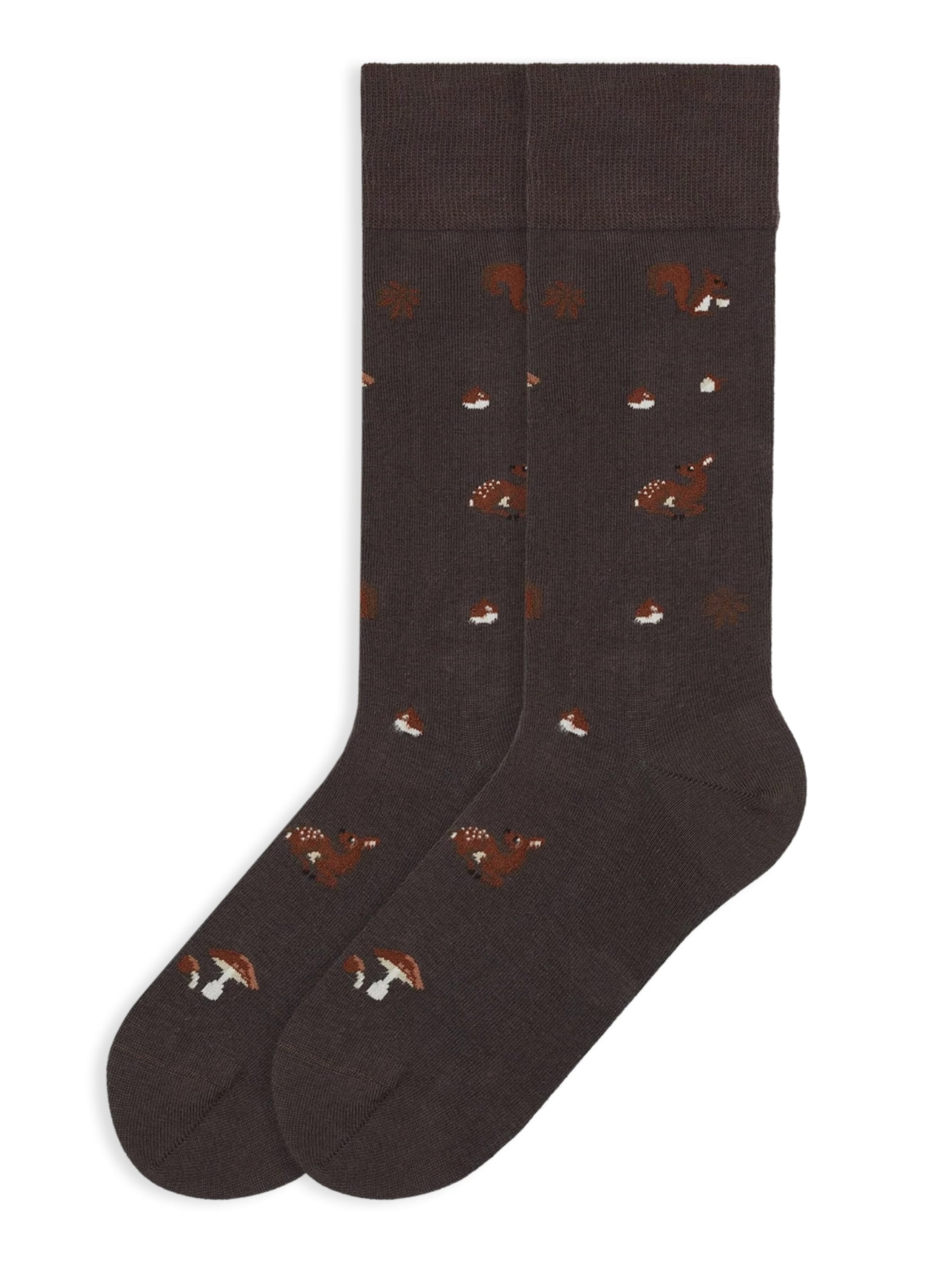Von Jungfeld Socks 'Herbst ICONS' in Brown: front
