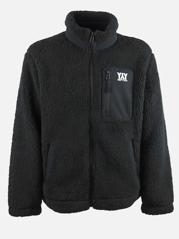 HEFTYKA Fleece Jacket 'SHERPA' in Black: front