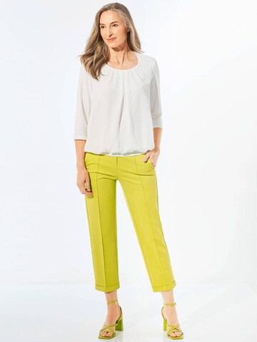 Regular Pantalon à plis Goldner en vert