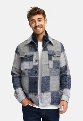 INDICODE JEANS Between-Season Jacket 'INDjango' in Blue: front