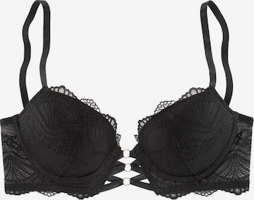 LASCANA Push-up-BH in Schwarz: predná strana