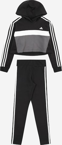 ADIDAS SPORTSWEAR Trainingsanzug 'Tiberio 3-Stripes Colorblock Fleece' in Schwarz: predná strana