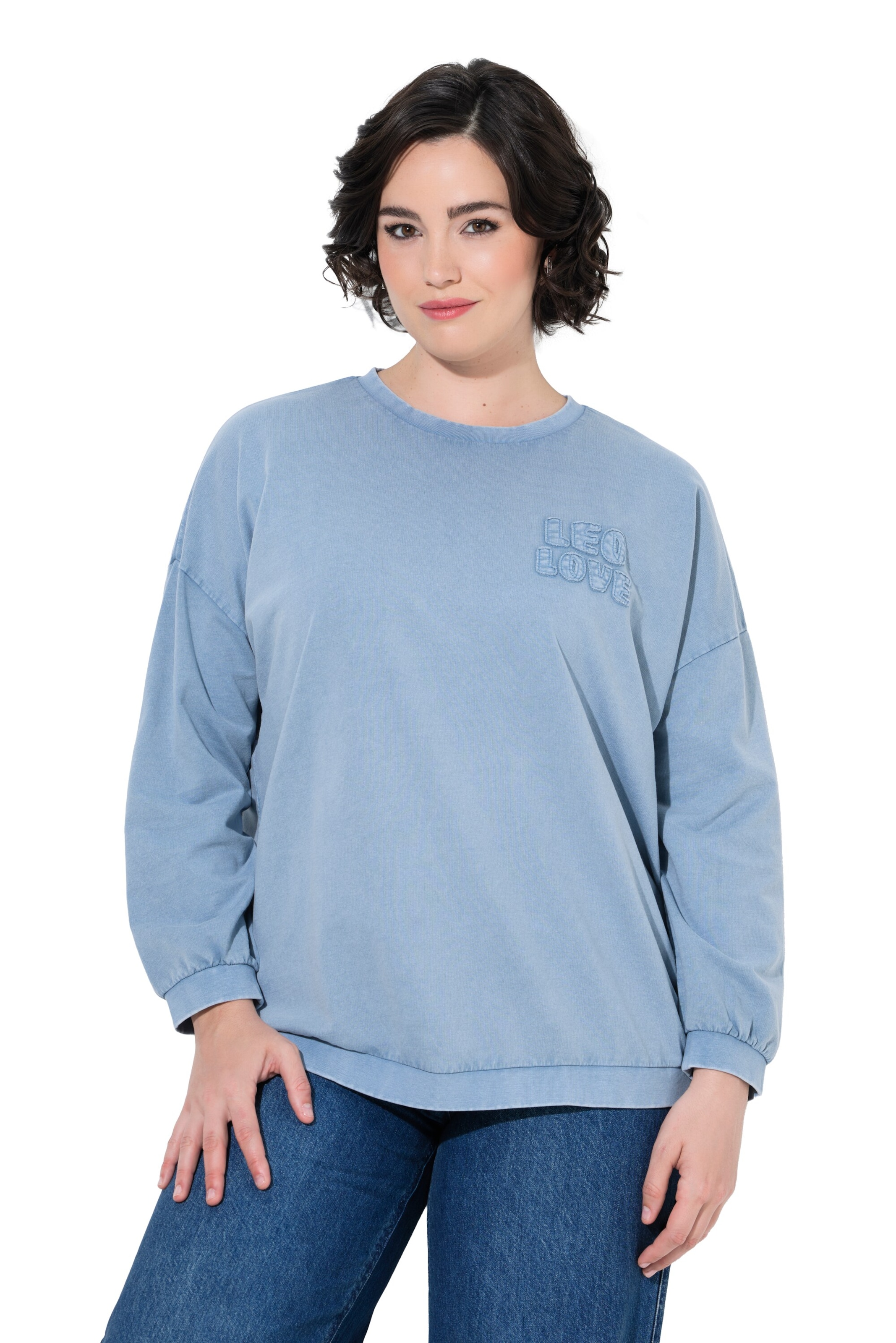 Ulla Popken Sweatshirt in Blue: front
