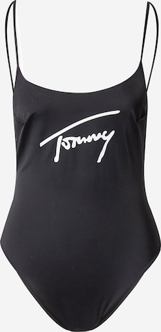 Bustieră Costum de baie întreg de la Tommy Jeans pe negru: față