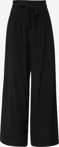 ESPRIT Wide leg Trousers in Black: front