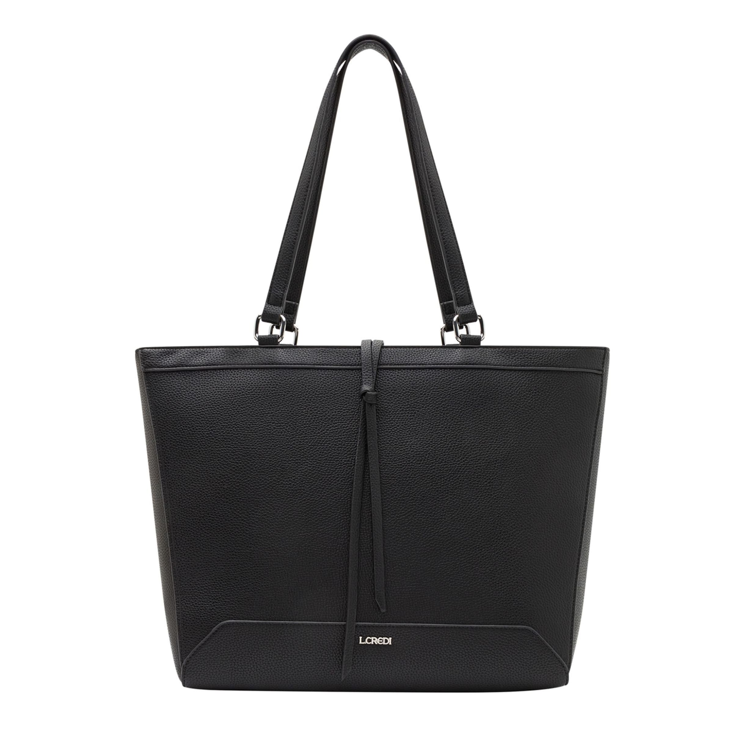 L.CREDI Shopper &#x27;Olga&#x27; in Zwart: voorkant