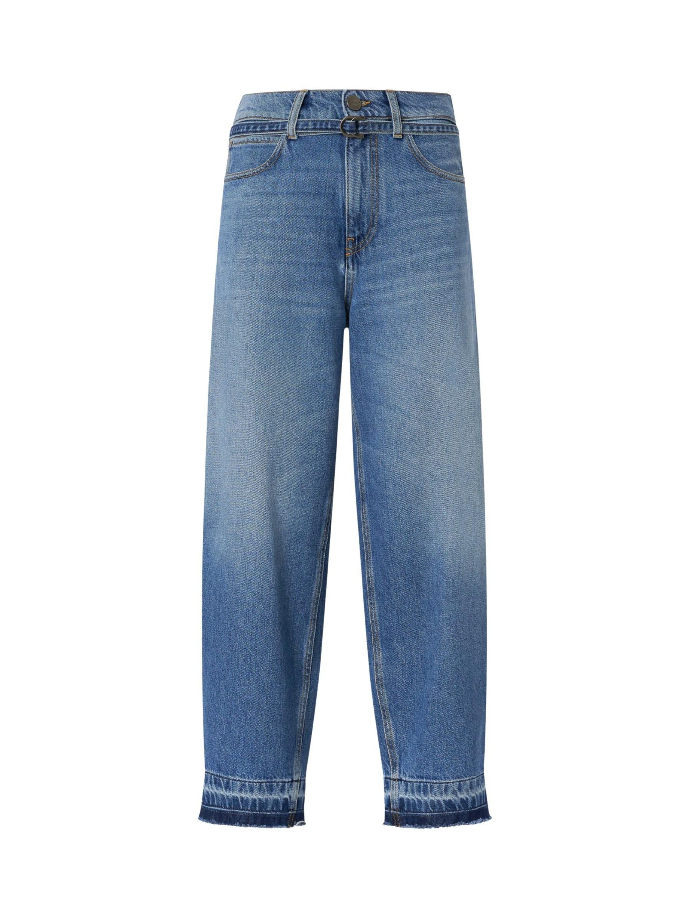 PINKO Regular Jeans 'ESTELLE BELT EGG MEDIUM BLUE DENIM' i blå: framsida