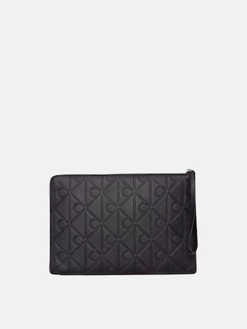 Calvin Klein Portfölj 'CALVIN KLEIN XL EMBLEM AOP EMBOSS MEDIUM ZIP BORSA' i svart
