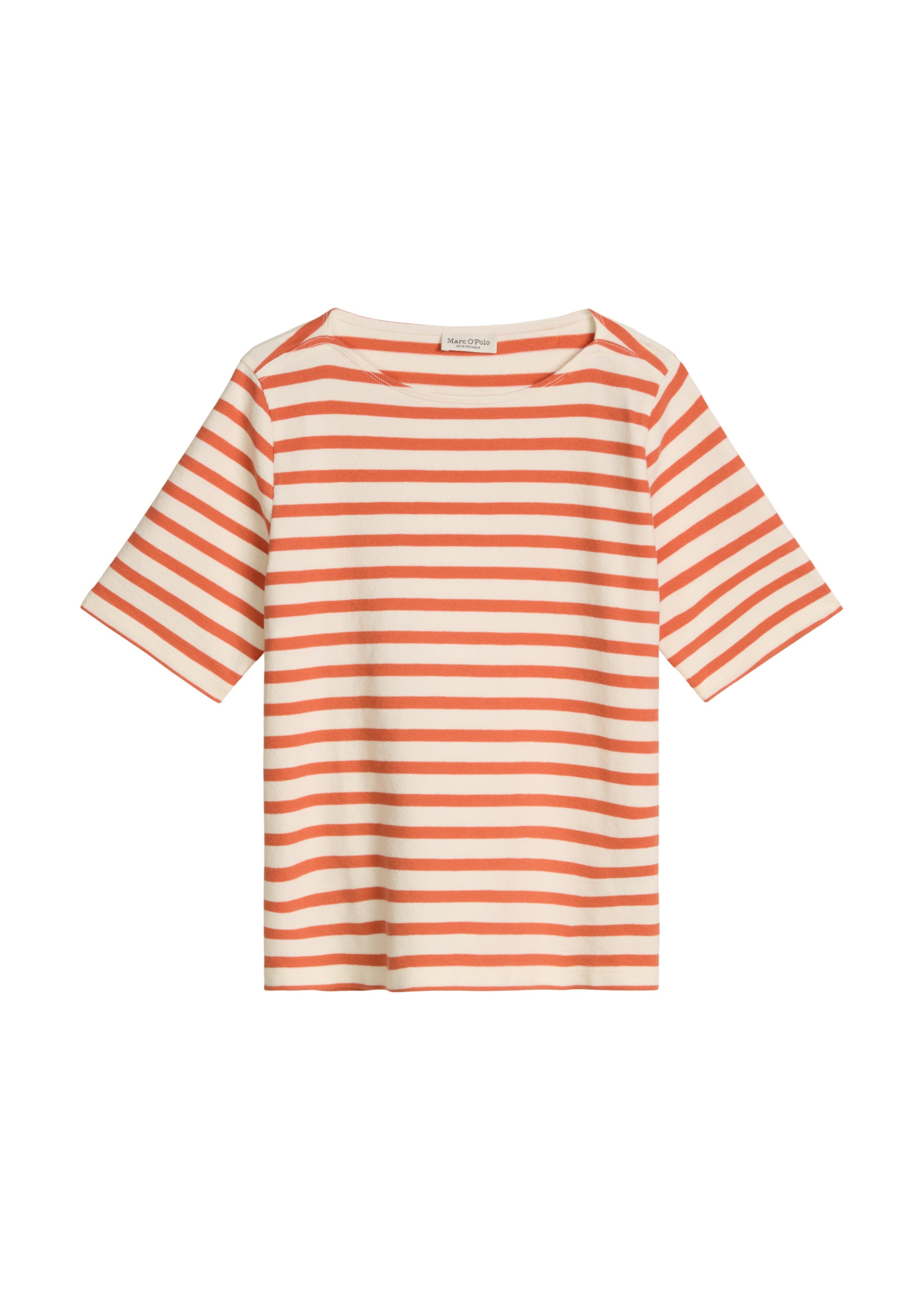 Marc O'Polo T-shirt en XXS en orange foncé / blanc cassé, Vue avec produit