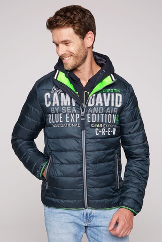 Veste mi-saison CAMP DAVID en bleu : devant