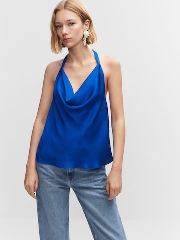 MANGO Blouse 'CAMINO' in Blauw: voorkant