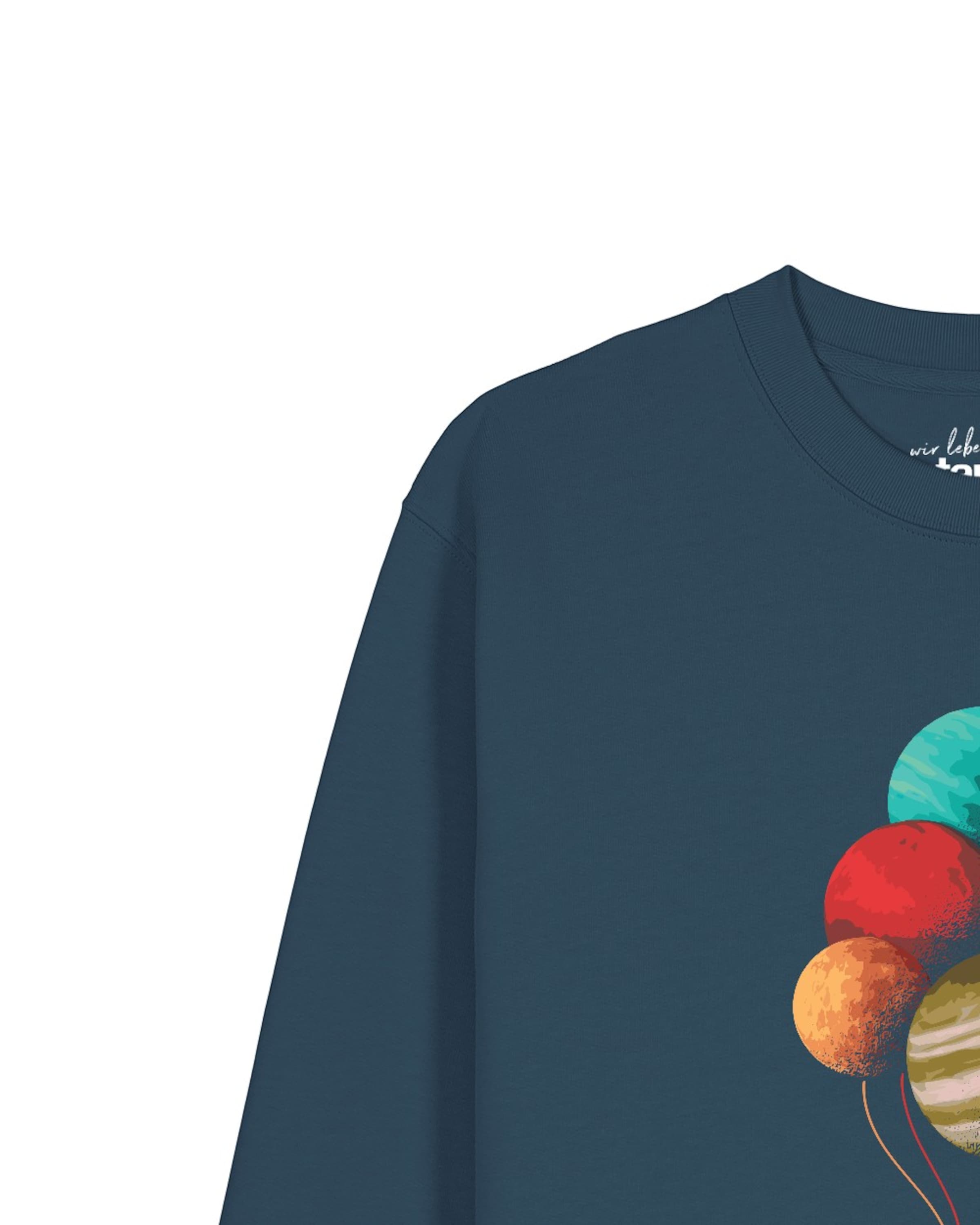 Watapparel Sweatshirt ' Balloon Spaceman ' in Blauw