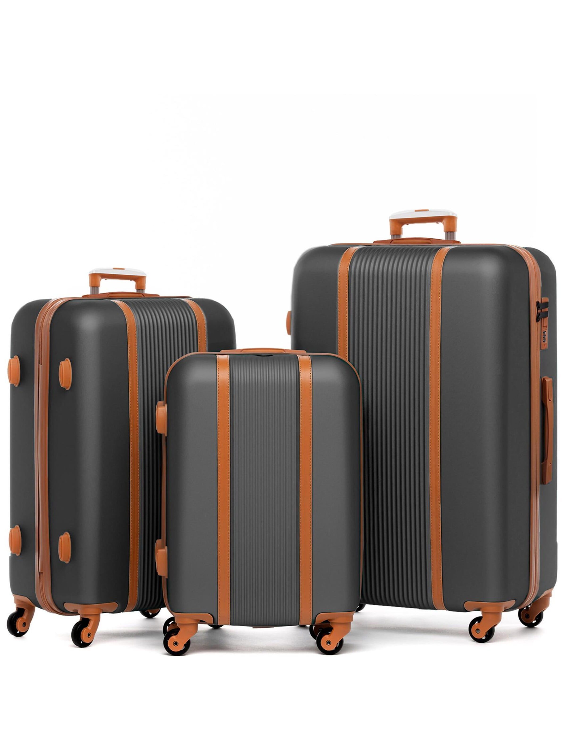 FERGÉ Suitcase Set '3 teilig Hartschale MILANO' in Grey: front