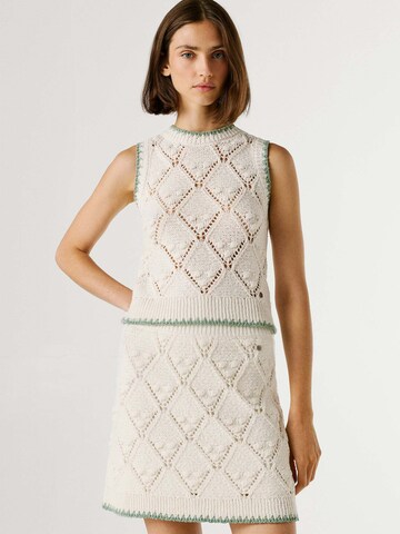 Pepe Jeans Sticktop 'Kaira' in Weiß: Vorderseite