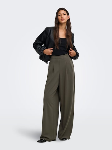 Wide Leg Pantalon 'ONLBang' ONLY en gris : devant