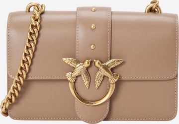 PINKO - Mala de ombro 'Love One' em bege: frente