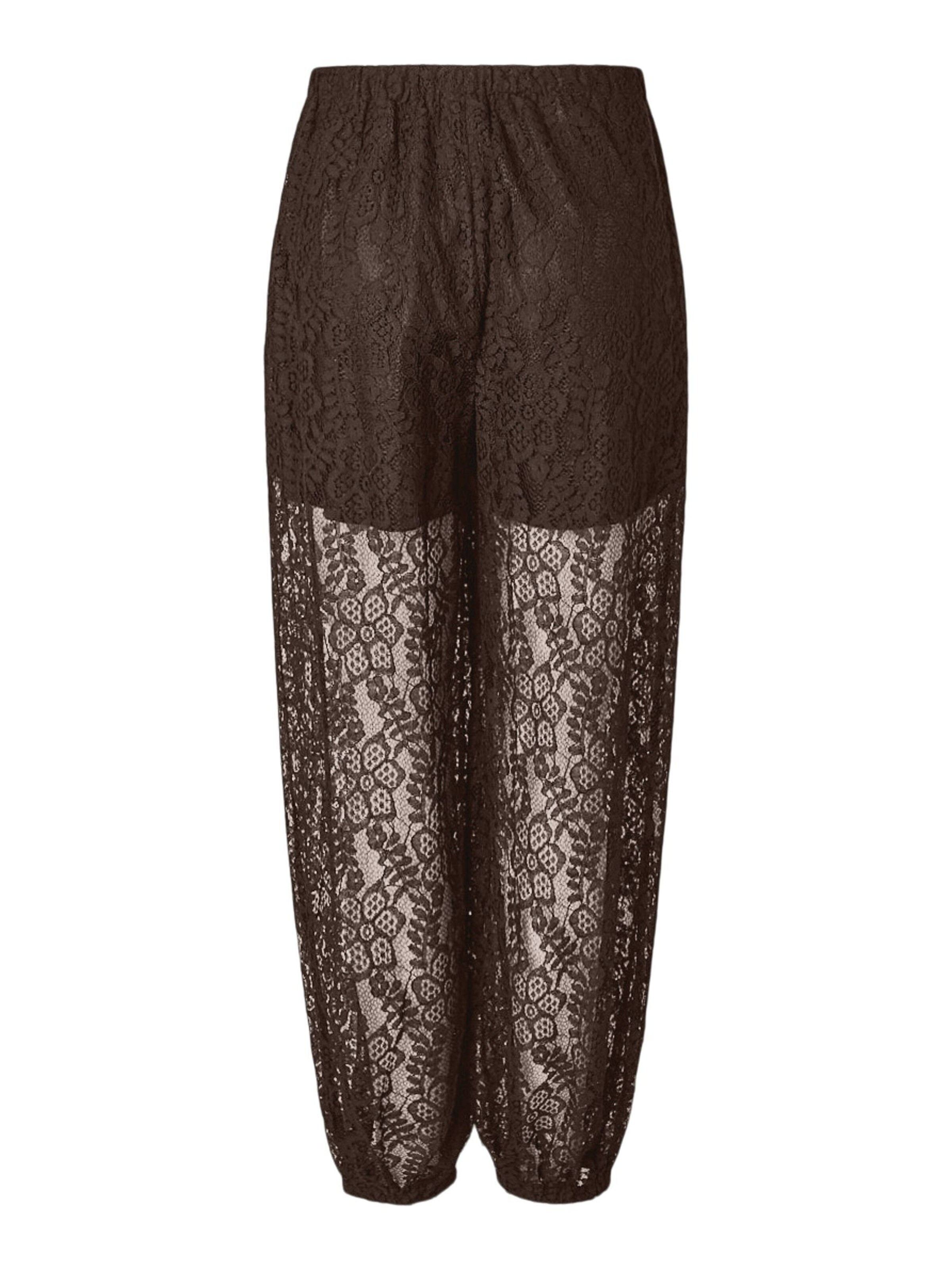 Effilé Pantalon 'PCAline' PIECES en marron