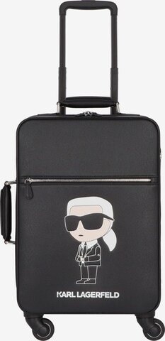 melns Karl Lagerfeld Mazs koferis 'Ikonik 2.0': no priekšpuses