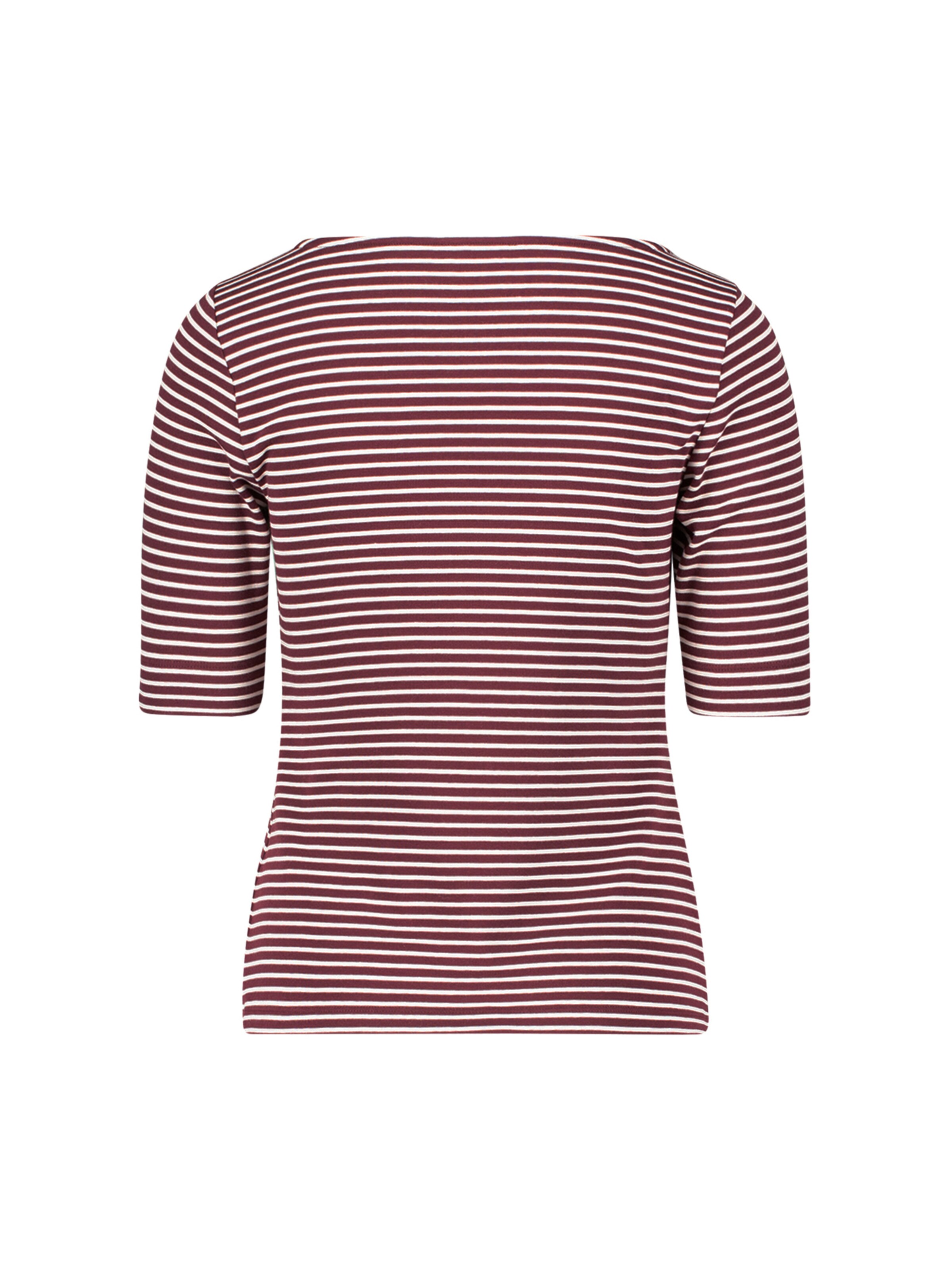 zero Ringelshirt mit U-Boot Ausschnitt in Rot