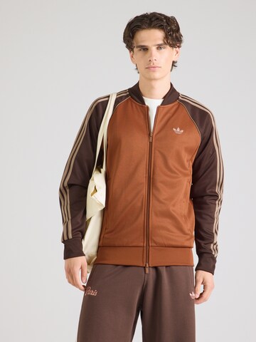 ADIDAS ORIGINALS Mikina – hnědá: přední strana