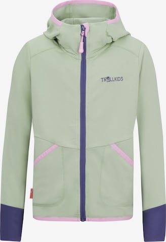 TROLLKIDS Fleece Jacket in Green: front