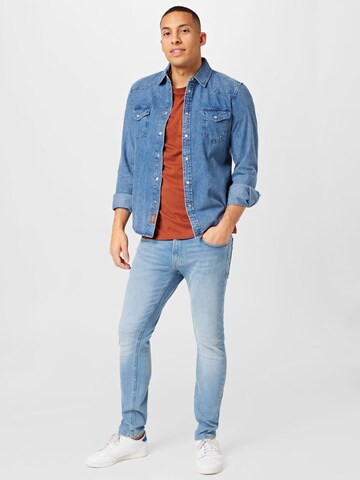 JACK & JONES Skinny Džíny 'LIAM' – modrá