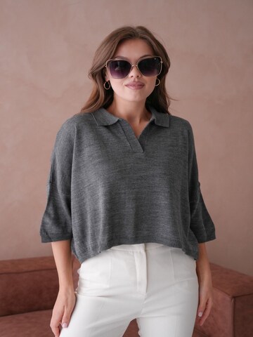 WOMAN VISION Blouse in Grijs: voorkant