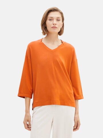 T-shirt TOM TAILOR en orange : devant