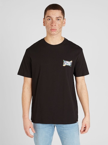 T-Shirt 'FLOWER POWER' Tommy Jeans en noir : devant
