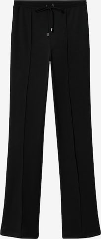 MANGO Flared Pleated Pants 'Nancy' in Black: front