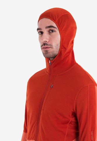 ICEBREAKER Athletic fleece jacket '200 Realfleece Descender' in Orange