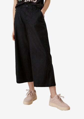 QS Wide leg Pants in Black: front