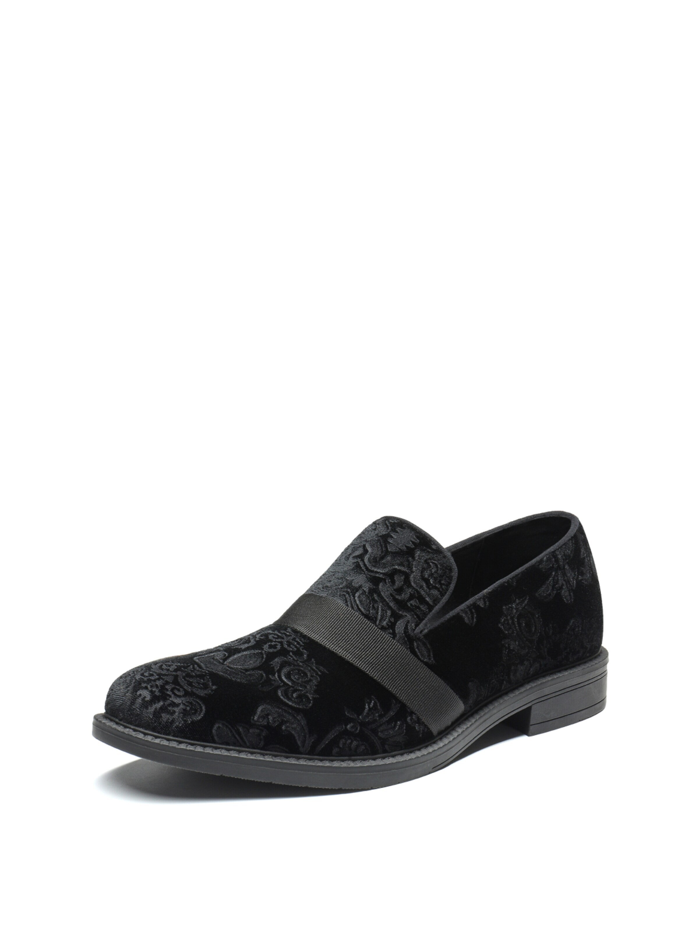Bruno Marc Classic Flats 'Bruno Marc Herren Anzug Tuxedo Schuhe Slipper Klassische Lackleder Mokassins' in Black: front