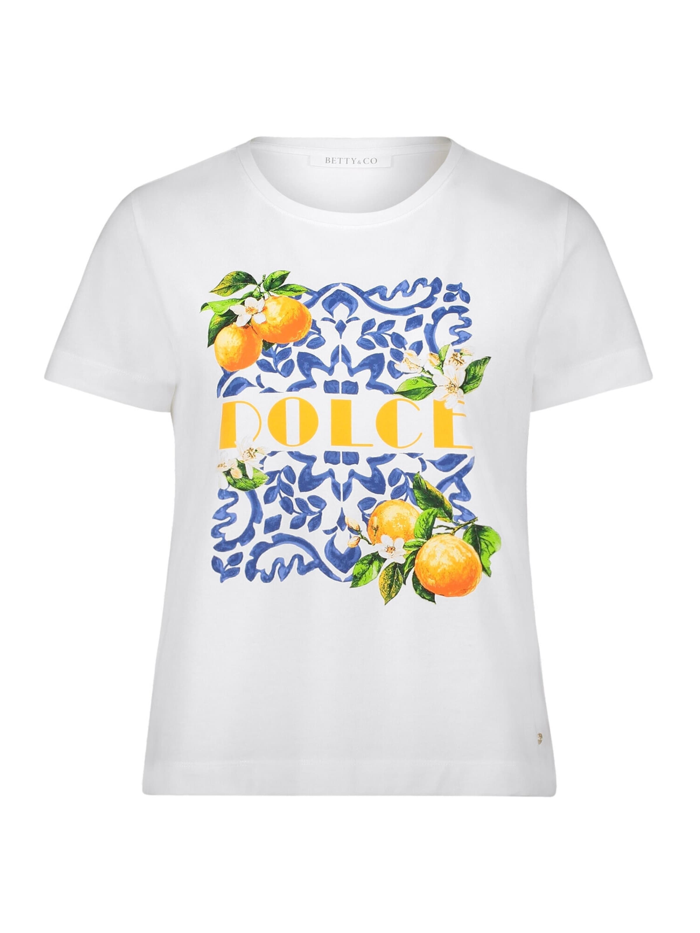 T-shirt Betty & Co en blanc : devant