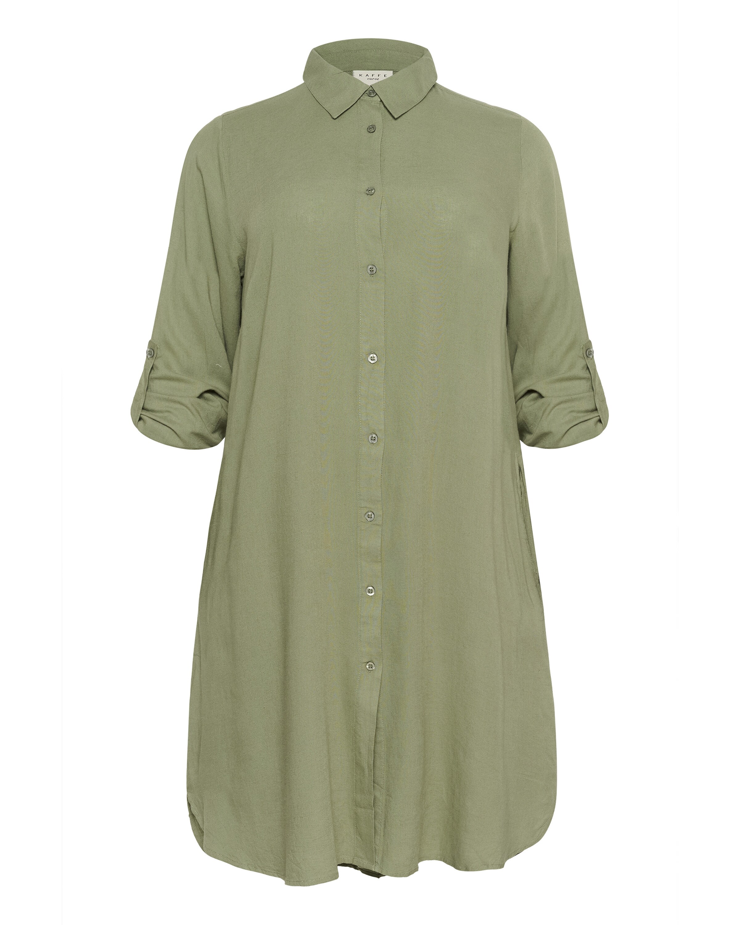KAFFE CURVE Kleid 'Mille' in Grün: Vorderseite