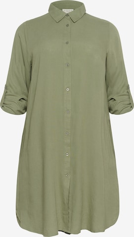 KAFFE CURVE Kleid 'Mille' in Grün: Vorderseite