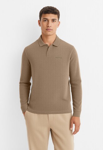 BOSS Poloshirt in Braun: Vorderseite