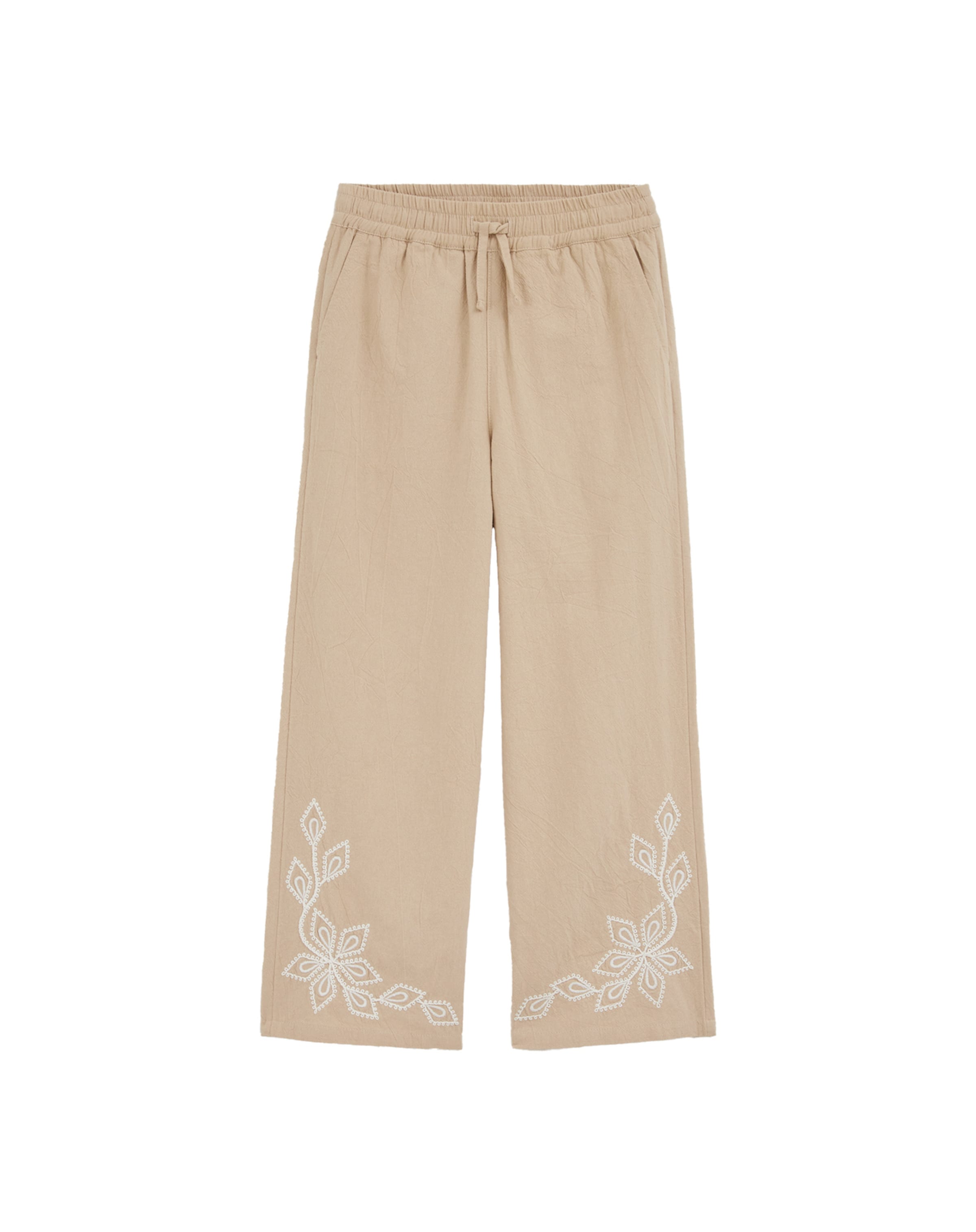 Regular Pantaloni de la WE Fashion pe bej: față