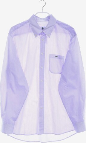 LACOSTE Button Up Shirt in XS in Purple: front