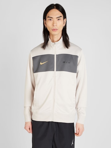 Nike Sportswear Sweat jacket 'Air' in Beige: front