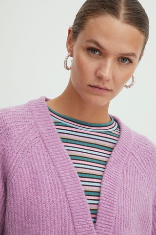 ICHI Regular fit Knit cardigan 'Marin' in Purple