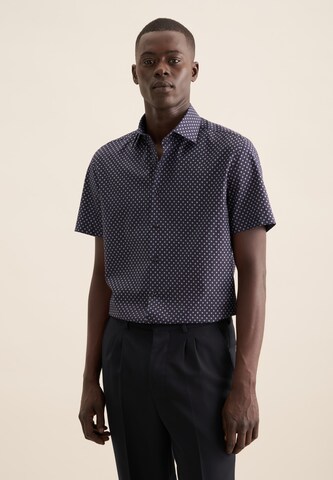 Coupe regular Chemise business 'Smart Essentials' SEIDENSTICKER en bleu : devant