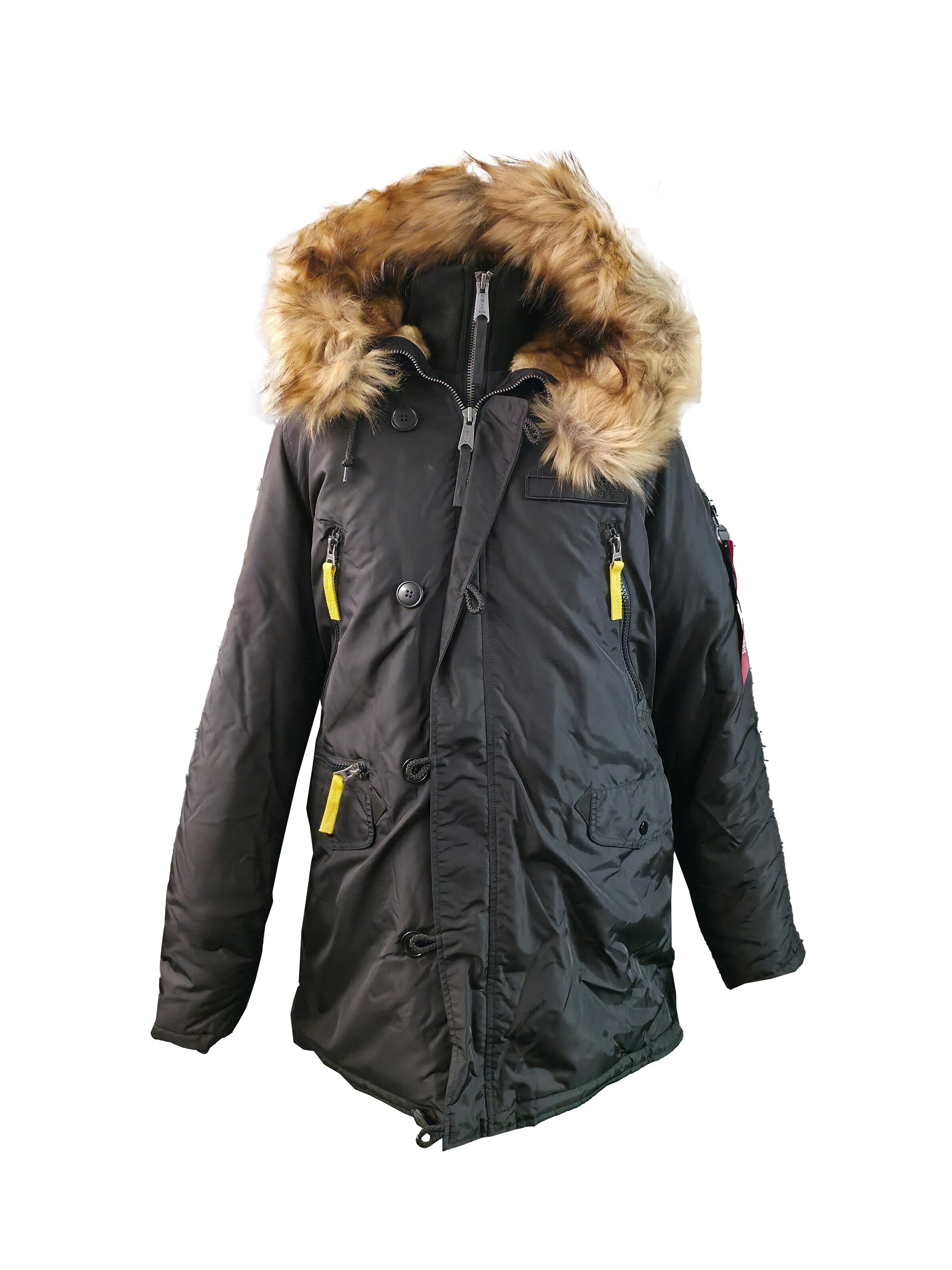 ALPHA INDUSTRIES Winterjacke 'PPS N3B'‌‌‌‌‌‌ in Schwarz: Vorderseite
