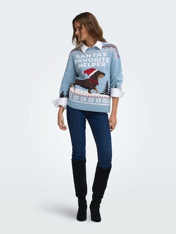 ONLY - Jersey 'ONLXmas' en azul